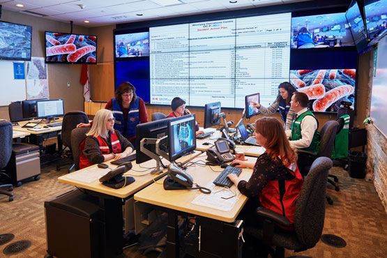 The NML’s Emergency Operations Centre, which activates during high-risk events such as the COVID-19 pandemic.