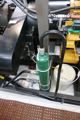 Air compressed container waiting to be released 