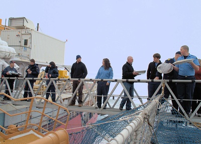 The gangway. Photo Credit: Hans Böggild.